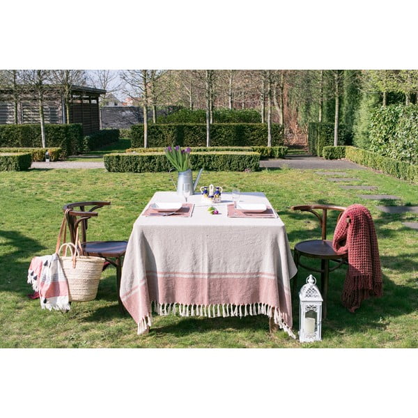 Béžovo-čierny bavlnený obrus Tiseco Home Studio, 250 x 150 cm-image-2