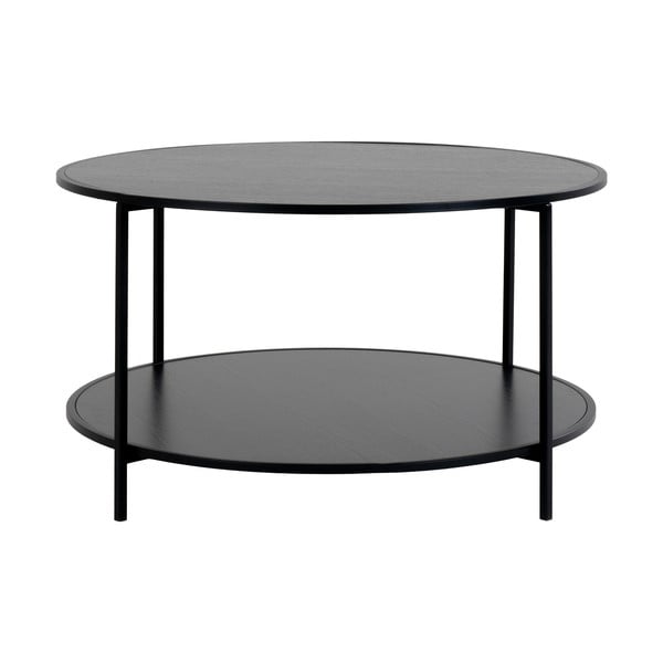 Čierny okrúhly konferenčný stolík s čiernou doskou ø 80 cm Vita – House Nordic-image-3