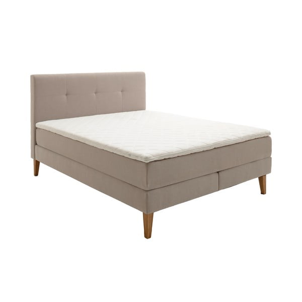 Béžová boxspring posteľ 160x200 cm Stockholm – Meise Möbel