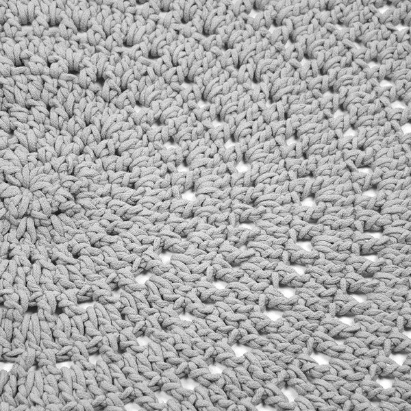Sivý kruhový bavlnený koberec LABEL51 Knitted, ⌀ 150 cm-image-1