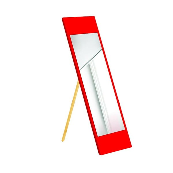 Stojacie zrkadlo s červeným rámom Oyo Concept, 35 x 140 cm