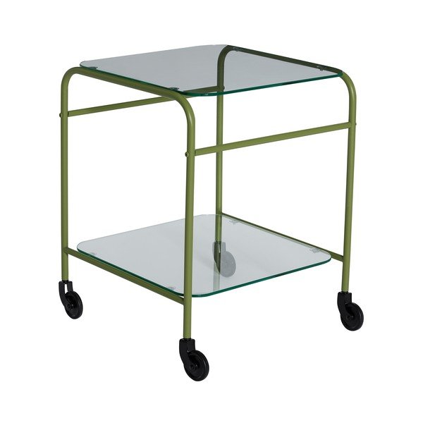 Kovový servírovací stolík na kolieskach 42x43 cm Zephyr – Hübsch-image-2