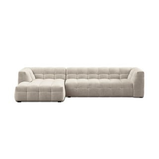 Béžová zamatová rohová pohovka Windsor & Co Sofas Vesta, levý roh