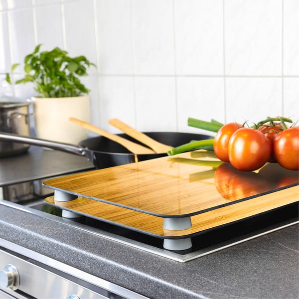 Kryty na sporák z tvrdeného skla v súprave 2 ks 52x30 cm Wooden – Maximex-image-1