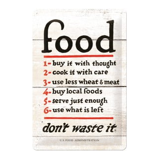 Nástenná dekoratívna ceduľa Postershop Food Rules