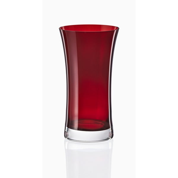 Súprava 6 červených valcových pohárov Crystalex Extravagance, 380 ml