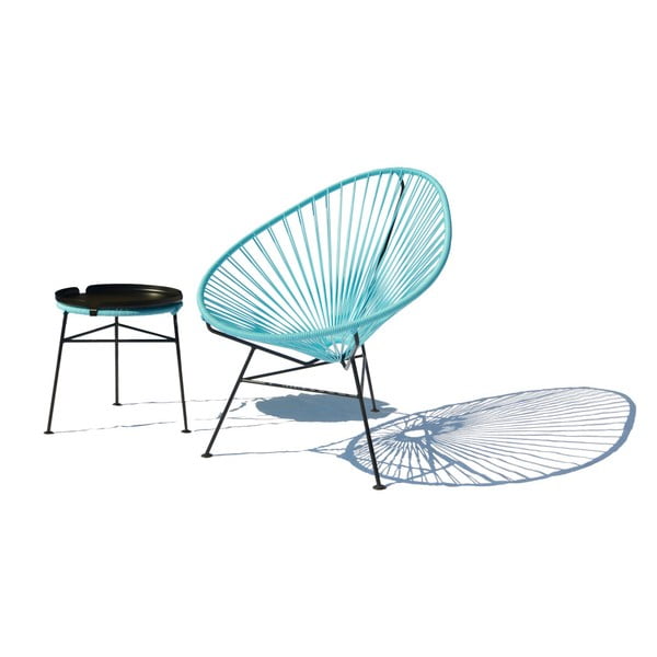 Svetlomodré kreslo OK Design Acapulco-image-2
