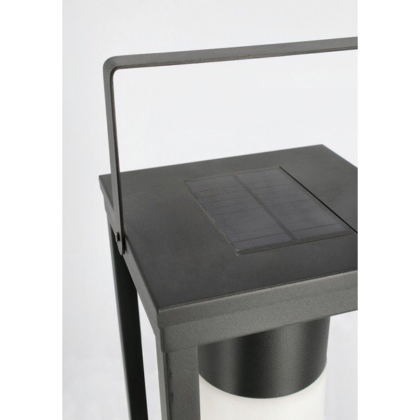 Čierny LED lampáš so solárnym panelom/na USB (výška  38 cm) Solar – Bizzotto-image-3