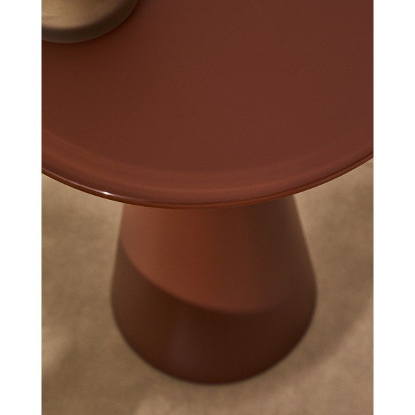 Okrúhly odkladací stolík so sklenenou doskou ø 35 cm Wilshire – Kave Home-image-4