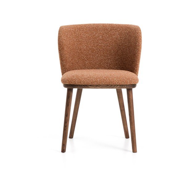 Čalúnené jedálenské kreslo v terakotovej farbe Ciselia – Kave Home-image-3