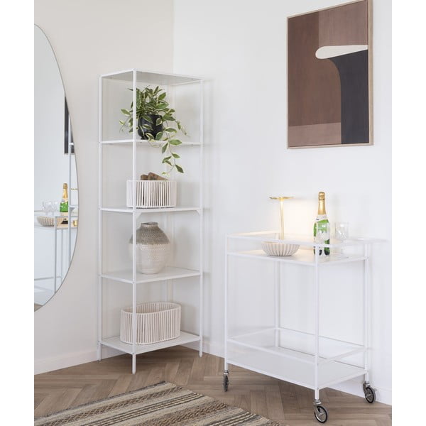 Kovový servírovací stolík na kolieskach 40x68 cm Vita – House Nordic-image-2