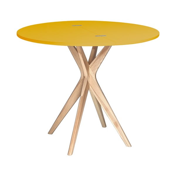 Okrúhly rozkladací jedálenský stôl 45x90 cm Jubi – Ragaba-image-2