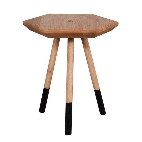 Príručný stolík z masívneho dubového dreva Flame furniture Inc. Prizmata