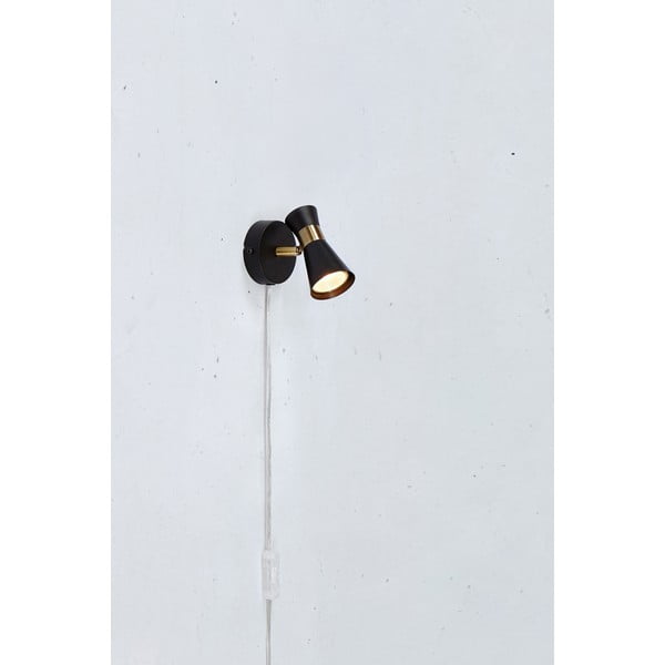 Čierne nástenné svietidlo (dĺžka 12 cm) Folie - Markslöjd-image-1