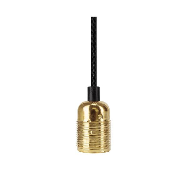 Čierne päťramenné závesné svietidlo s detailmi v zlatej farbe Sotto Luce Uno-image-3