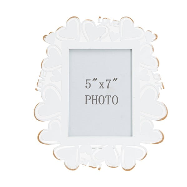 Biely kovový rámček na fotky Mauro Ferretti, 25 x 27,7 cm