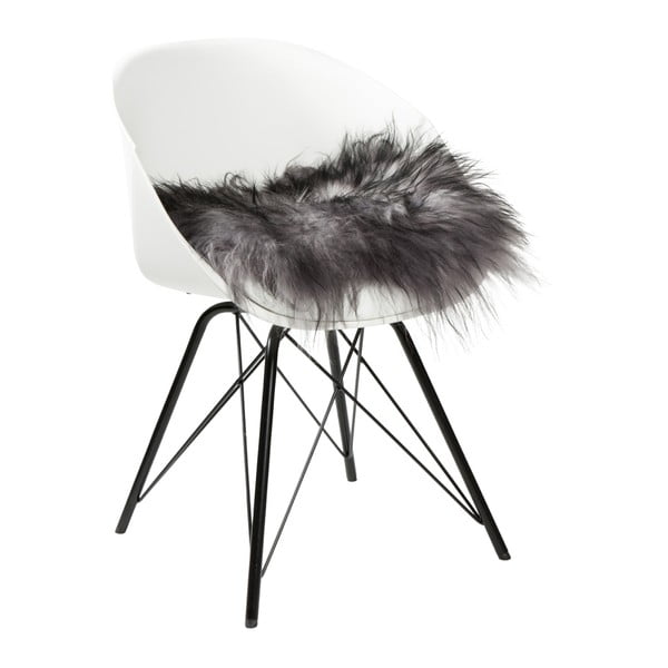 Sivý sedák na stoličku Woooly Icelandic Melange Grey