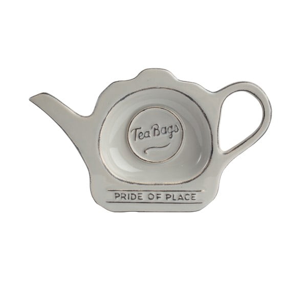 Sivý keramický tanierik na čajové vrecúška T&G Woodware Pride of Place