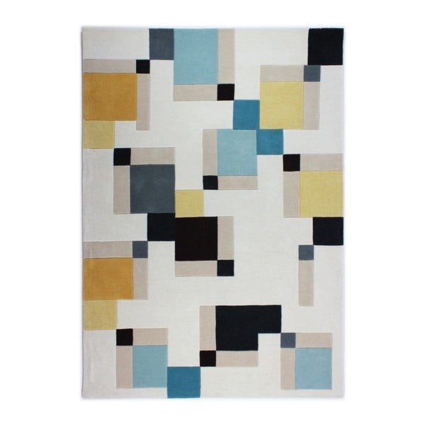 Modrý koberec Flair Rugs Illusion Abstract Blocks, 160 x 220 cm
