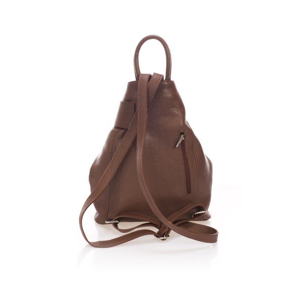 Hnedý kožený batoh Lisa Minardi Narni-image-3