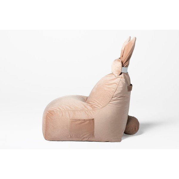 Svetloružový detský sedací vak Funny Bunny – The Brooklyn Kids-image-3