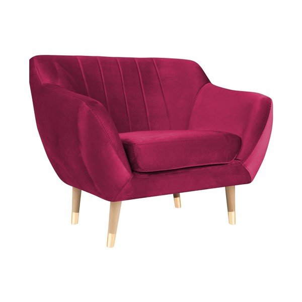 Ružové zamatové kreslo Mazzini Sofas Benito-image-2