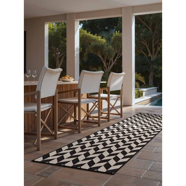 Čierny/krémovobiely vnútorný a vonkajší behúň 80x200 cm Haringey Terrick – Ted Baker-image-2