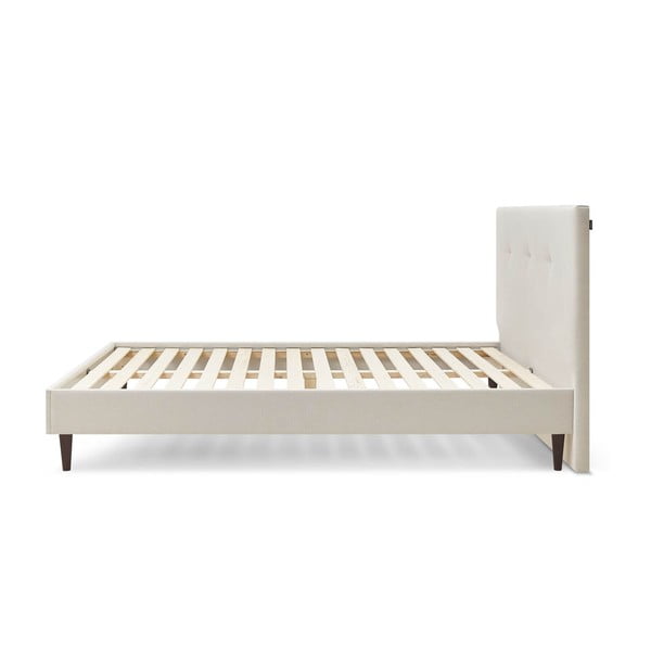 Béžová čalúnená dvojlôžková posteľ s roštom 160x200 cm Tory - Bobochic Paris-image-2