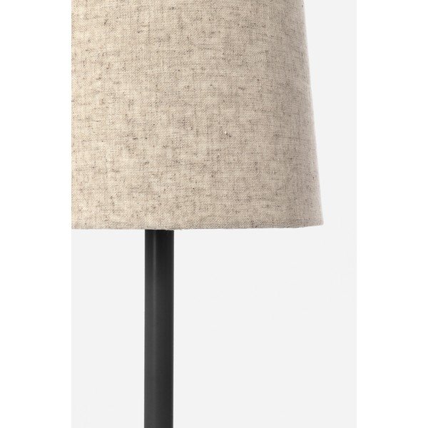 Čierna/béžová kovová stolová lampa s textilným tienidlom (výška  60 cm) Assam – Bizzotto-image-2