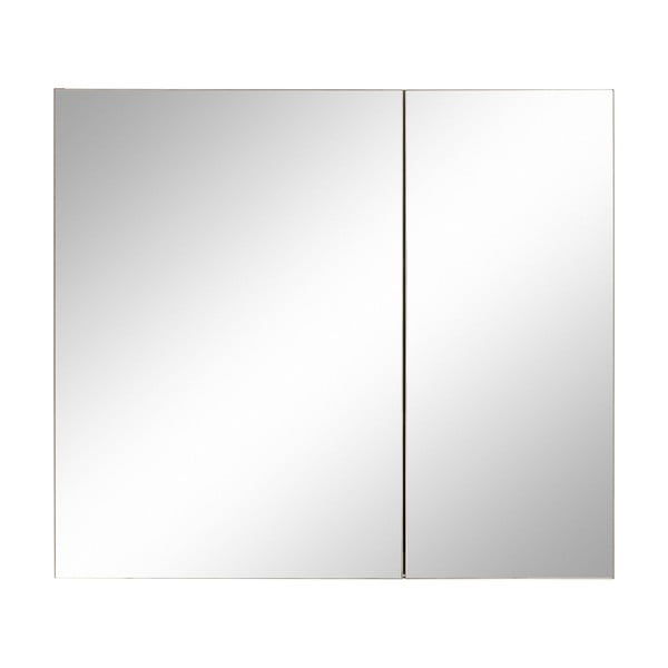 Sivá nástenná kúpeľňová skrinka so zrkadlom Støraa Wisla, 80 x 70 cm-image-2