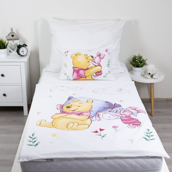 Bavlnená detská obliečka do postieľky 100x135 cm Winnie the Pooh "Pooh Hugs" – Jerry Fabrics-image-1