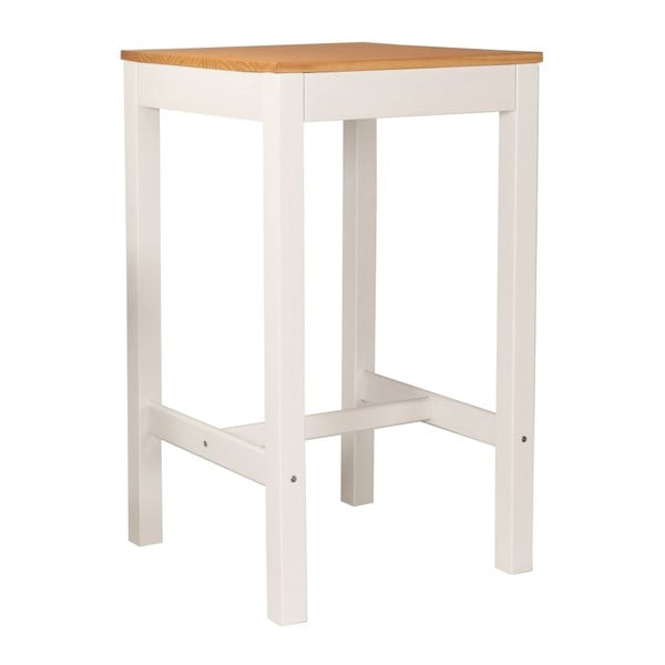 Biely barový stolík z borovicového dreva SOB Irelia