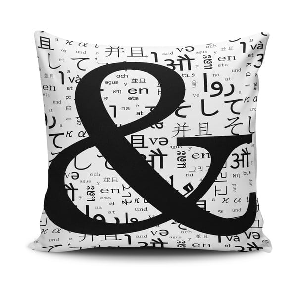 Obliečka na vankúš s prímesou bavlny Cushion Love Letter, 45 × 45 cm