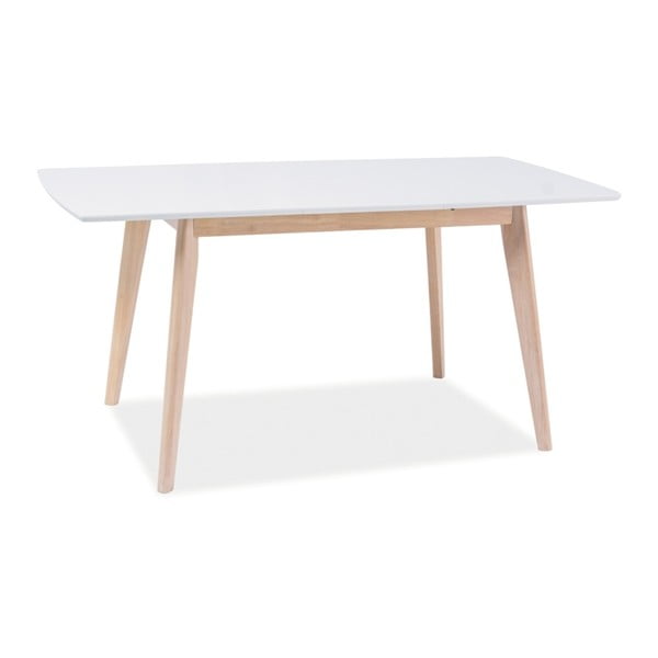 Rozkladací jedálenský stôl s bielou doskou Signal Combi, dĺžka 120 - 160 cm