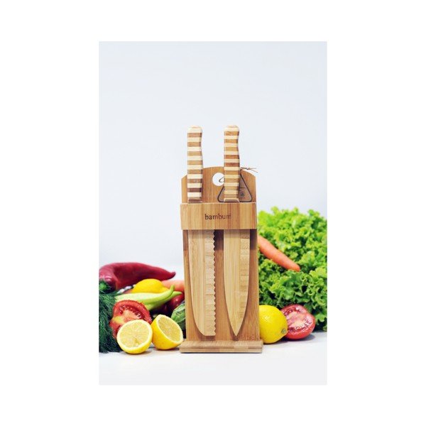 Bambusový stojan s 2 nožmi Bambum Chapati-image-1