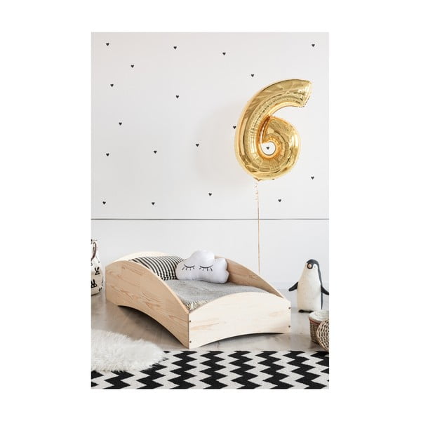Detská posteľ z borovicového dreva Adeko BOX 6, 100 × 190 cm