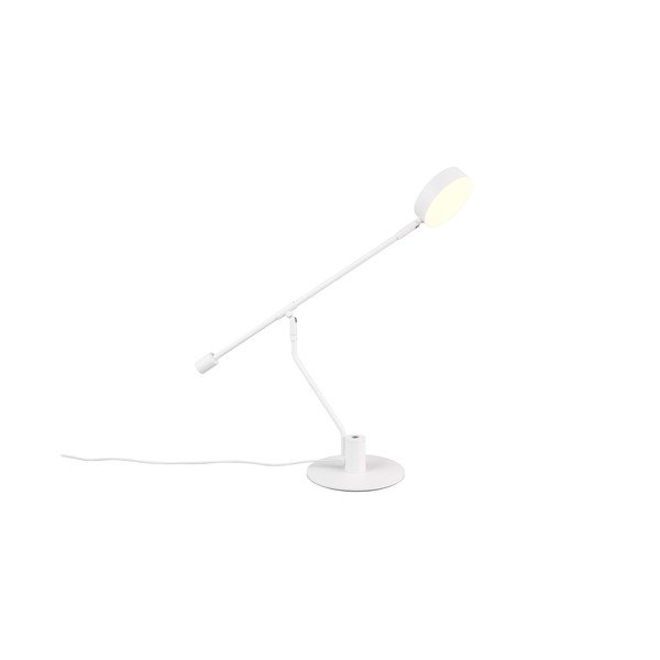 Matne biela LED stolová lampa s ohýbateľnou konštrukciou (výška  64 cm) Manduro – Trio-image-4