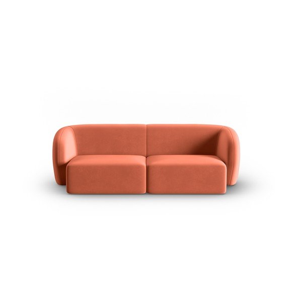 Ružová zamatová pohovka 188 cm Paolo – Milo Casa