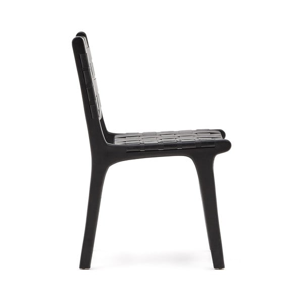 Čierna jedálenská stolička z mahagónového dreva Calixta – Kave Home-image-4