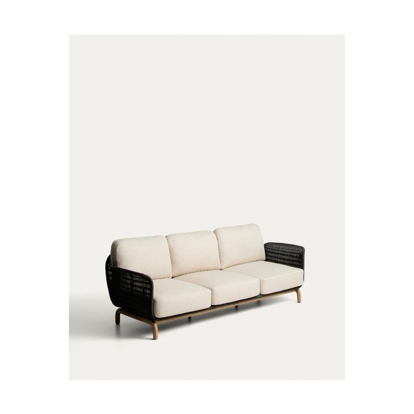 Sivá/béžová čalúnená záhradná pohovka Alipa – Kave Home-image-3