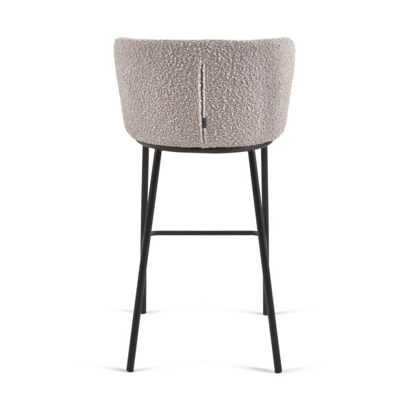 Svetlosivá barová stolička (výška sedadla 75 cm) Ciselia – Kave Home-image-4