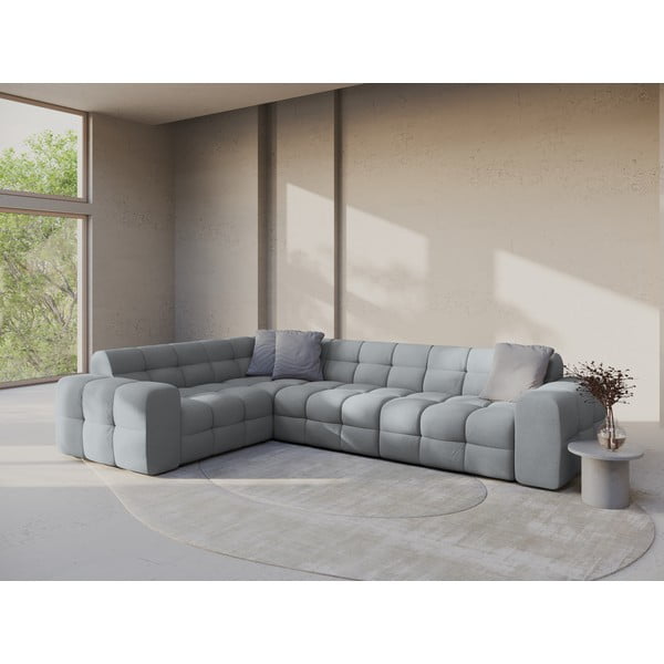 Sivá rohová pohovka (ľavý roh/do L) Kendal – Micadoni-image-1