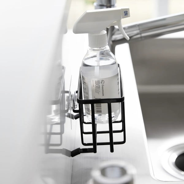 Čierny kovový stojan na umývacie prostriedky bez vŕtania Film Hook – YAMAZAKI-image-4