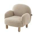 Béžové detské kresielko z textílie buklé Rocky – Vipack