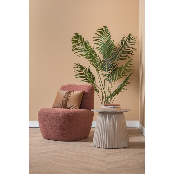 Ružové kreslo z textílie buklé Ada – Leitmotiv-image-1