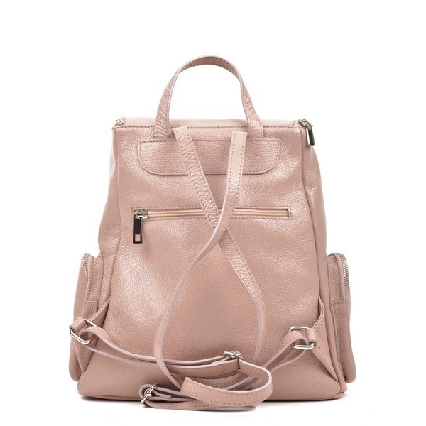 Ružový kožený batoh Luisa Vannini Kuhma-image-4