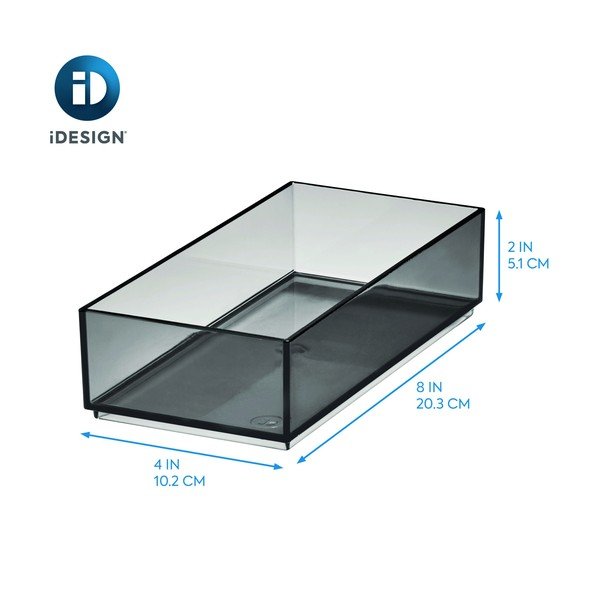 Matne čierny kúpeľňový organizér na kozmetiku z recyklovaného plastu - iDesign-image-4