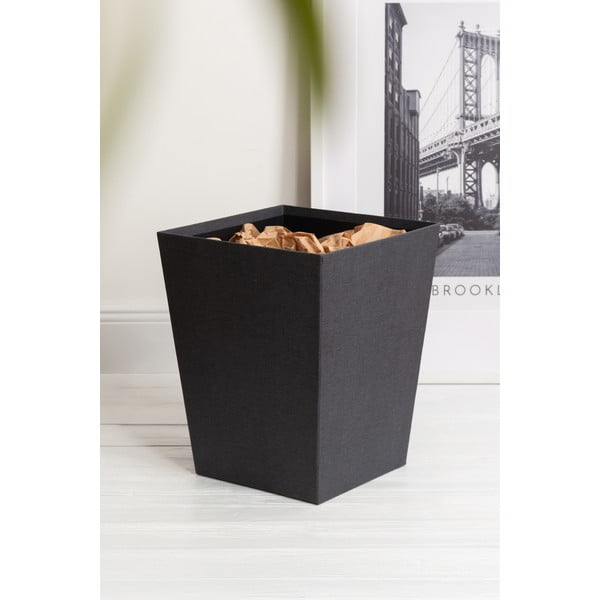 Čierny odpadkový kôš Sofia Canvas Paper Laminate – Bigso-image-1