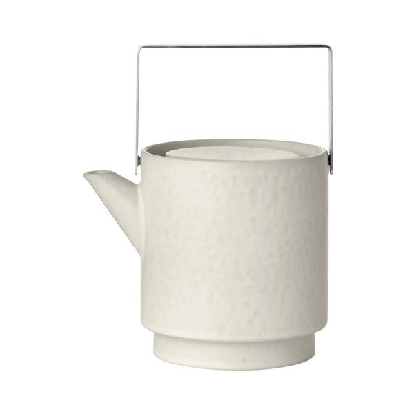 Krémovobiela kameninová kanvica na čaj so sitkom 1 l Makoto – Blomus