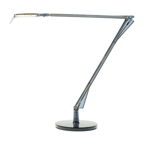Modrá polohovateľná stolová lampa Kartell Aledin Tec